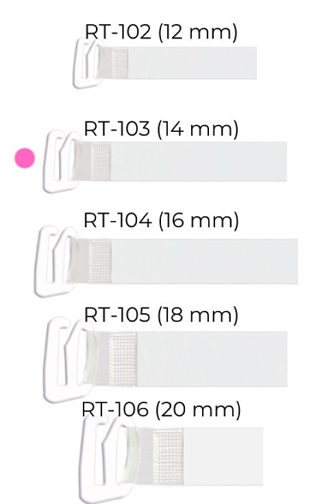 Ramiączka Julimex RT 103 silikonowe z metalowym zaczepem 14 mm