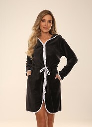 Szlafrok De Lafense 313 Desiree zamek S-2XL damski