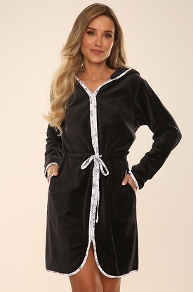 Szlafrok De Lafense 313 Desiree zamek S-2XL damski
