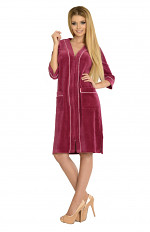 Szlafrok De Lafense 352 Zamek Welur 4XL-5XL damski