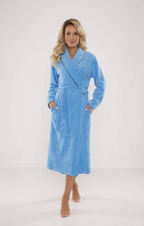 Szlafrok De Lafense 389 Lydie Welur S-2XL damski