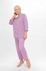 Piżama Martel Maria II 201 3/4 3XL-4XL damska rozpinana