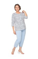 Piżama Martel Maria II 201 3/4 3XL-4XL damska rozpinana