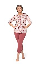 Piżama Martel Maria II 201 3/4 3XL-4XL damska rozpinana