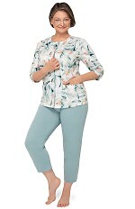 Piżama Martel Maria II 201 3/4 3XL-4XL damska rozpinana