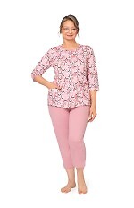 Piżama Martel Maria II 201 3/4 3XL-4XL damska rozpinana