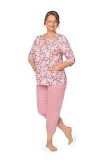 Piżama Martel Maria II 201 3/4 3XL-4XL damska rozpinana