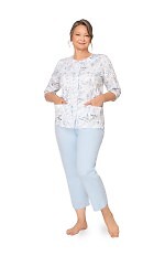 Piżama Martel Maria II 201 3/4 3XL-4XL damska rozpinana