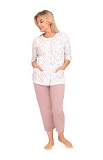 Piżama Martel Maria II 201 3/4 3XL-4XL damska rozpinana