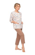 Piżama Martel Maria II 201 3/4 3XL-4XL damska rozpinana