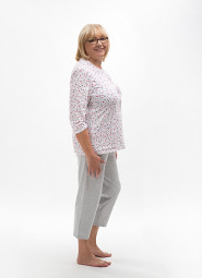 Piżama Martel Maria II 201 3/4 3XL-4XL damska rozpinana