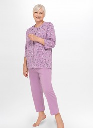 Piżama Martel Maria II 201 3/4 3XL-4XL damska rozpinana