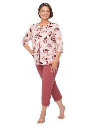Piżama Martel Maria II 201 3/4 3XL-4XL damska rozpinana