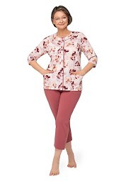 Piżama Martel Maria II 201 3/4 3XL-4XL damska rozpinana