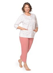 Piżama Martel Maria II 201 3/4 3XL-4XL damska rozpinana