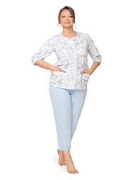 Piżama Martel Maria II 201 3/4 3XL-4XL damska rozpinana