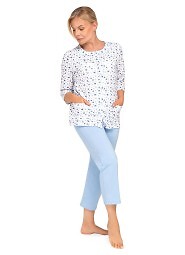 Piżama Martel Maria II 201 3/4 3XL-4XL damska rozpinana