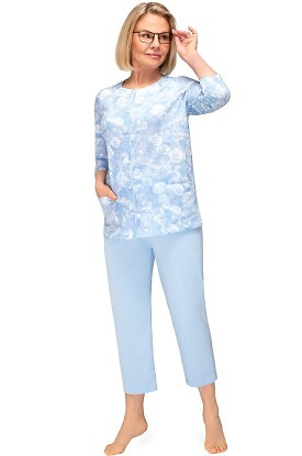 Piżama Martel Maria II 201 3/4 3XL-4XL damska rozpinana