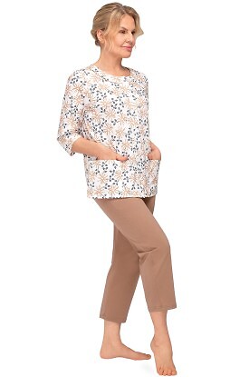 Piżama Martel Maria II 201 3/4 3XL-4XL damska rozpinana