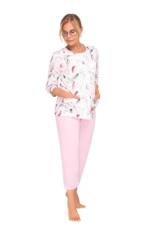 Piżama Martel Maria II 201 3/4 3XL-4XL damska rozpinana