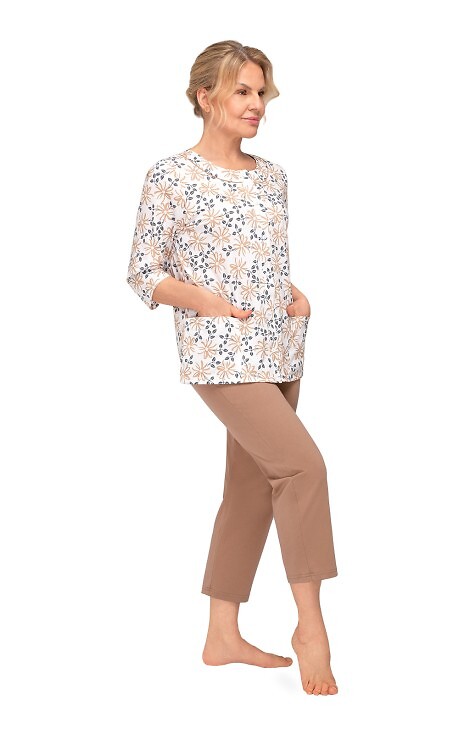 Piżama Martel Maria II 201 3/4 3XL-4XL damska rozpinana