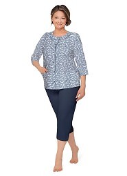 Martel Maria II 201 3/4 Pajamas M-2XL Women's Button-Front
