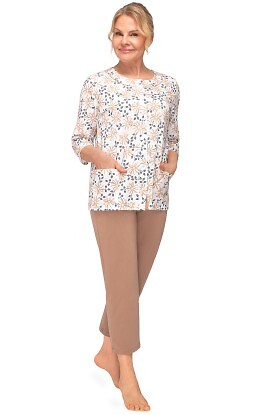Piżama Martel Maria II 201 3/4 M-2XL damska rozpinana