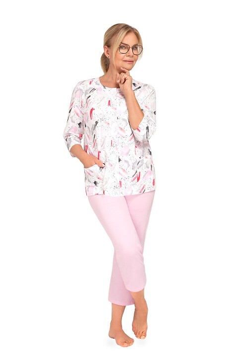Piżama Martel Maria II 201 3/4 M-2XL damska rozpinana