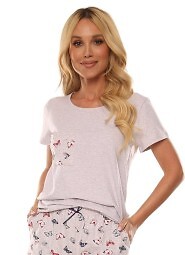 Piżama De Lafense 614 Mariposa kr/r S-2XL
