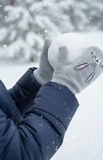 Rękawiczki YOCLUB R-116A/1P Aplikacja Rysunek dziecięce