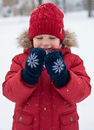 Rękawiczki YOCLUB R-116A/1P Aplikacja Rysunek dziecięce