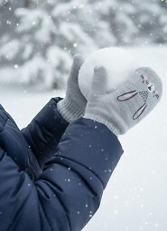 Rękawiczki YOCLUB R-116A/1P Aplikacja Rysunek dziecięce