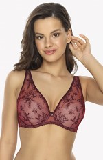 Biustonosz push-up bralette Gaia BS 1032 Jenny Bordowy