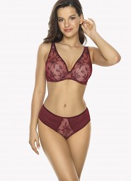 Biustonosz push-up bralette Gaia BS 1032 Jenny Bordowy