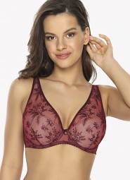 Biustonosz push-up bralette Gaia BS 1032 Jenny Bordowy