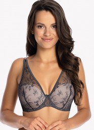 Biustonosz push-up bralette Gaia BS 1032 Jenny Grafitowy