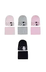 Komplet AJS 44-458 Czapka+tuba/komin dziewczęca