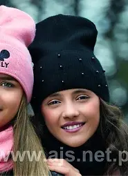 Czapka AJS 44-509 dziewczęca