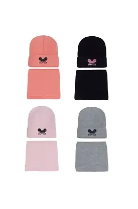 Komplet AJS 44-508 Czapka+tuba/komin dziewczęcy - zdjęcie 2