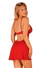 Koszula Obsessive Luvae Babydoll Red S-XL