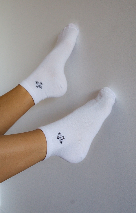 Skarpety Milena 0200 Kwiat lurex 37-41