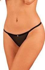 Stringi Obsessive Celia Noir Crotchless Thong XS-2XL