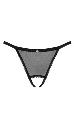 Stringi Obsessive Celia Noir Crotchless Thong XS-2XL