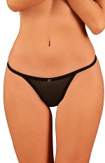 Stringi Obsessive Celia Noir Thong XS-2XL