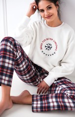 Piżama Sensis Better dł/r Soft/Flanela Christmas S-XL
