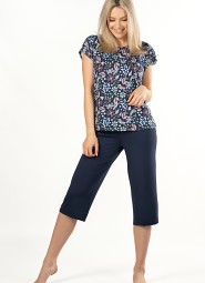 Koszulka piżamowa Mefemi Mix&Match Margot druk damska S-2XL