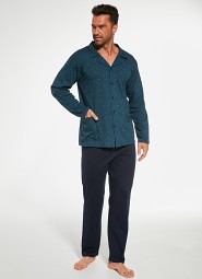 Piżama Cornette 114/64 dł/r S-2XL męka rozpinana