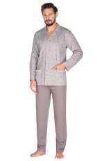 Piżama Regina 444 dł/r 2XL-3XL męska rozpinana
