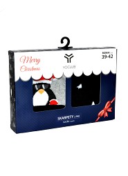 Skarpety YO! SKA-X042F Merry Christmas pudełko A'2 39-42