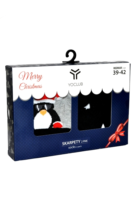 Skarpety YO! SKA-X042F Merry Christmas pudełko A'2 39-42